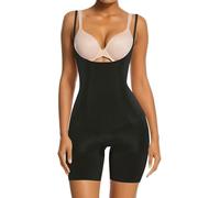 SHAPERX Damen Shapewear Bauchweg Bodysuit Fajas Colombianas Body Shaper Figurformender Formende Abnehmen Shaping Bodysuit, UK-SZ2490293-Black-M