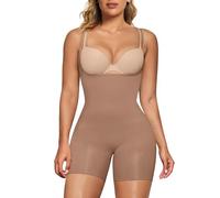SHAPERX Shapewear Damen Body Figurformende Bodywäsche Miederbody Stark Formend Shaping Bodysuit, UK-SZ5258-2-Sienna-4XL/5XL