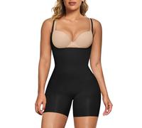 SHAPERX Shapewear Damen Body Figurformende Bodywäsche Miederbody Stark Formend Shaping Bodysuit, UK-SZ5258-2-Black-S/M