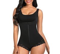 SHAPERX Shapewear Figurformend Bauchweg Body Shaper Figurformender Formende Bodys Taillenformer Verstellbar Shaping Bodysuit, UK-SZ7200-Black-XS