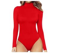 Shapewear Damen Body, Bodysuit Damen Elegant, Unterziehbody Formende Schlankmachender Overall Eleganter Elastisch Blusenbody Langen Ärmeln Tops Oberteil Lässig Basic Babydoll Festival