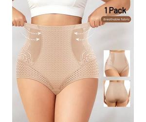 Shapewear Panties für Damen in Große Größen, Einfarbig, mit Bauchkontrolle, nahtlos, schlankend, atmungsaktiv