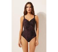 Shaping-badeanzug Dark Animalier Braun L