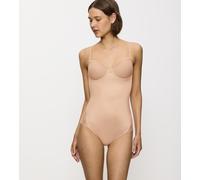 Shaping-Body TRIUMPH "Modern Finesse BSWP", Damen, Gr. 80, Cup D, beige (neutral beige), Spitze, Obermaterial: 52% Polyamid, 30% Elasthan, 18% Polyester, unifarben, Bodys, mit Spitzendetails (16088330