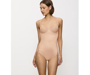 Shaping-Body TRIUMPH "Modern Finesse BSWP", Damen, Gr. 95, Cup B, beige (neutral beige), Spitze, Obermaterial: 52% Polyamid, 30% Elasthan, 18% Polyester, unifarben, Bodys, mit Spitzendetails (61172759