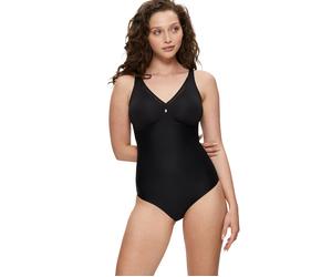 Shaping-Body TRIUMPH "True Shape Sensation BS", Damen, Gr. 75, Cup F, schwarz, Jersey, Obermaterial: 57% Polyamid, 42% Elasthan, 1% Polyester, Bodys, verkleinert die Brust optisch um eine Cup-Größe, b