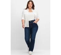 Stretch-Jeans SHEEGO "Große Größen" Gr. 40, Normalgrößen, blau (dark blue denim) Damen Jeans (38547400-40) dark blue denim