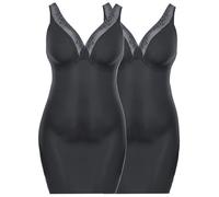 Shaping-Kleid SUSA "2er Pack Shaping Kleid Bodyforming", Damen, Gr. S, N-Gr, schwarz (schwarz schwarz), Obermaterial: 59% Polyamid PA. 41% Elasthan EL., Kleider (42498303-S) schwarz schwarz