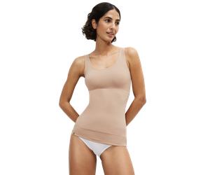 Shapinghemd TRIUMPH "Trendy Sensation", Damen, Gr. XL, N-Gr, beige (smooth natur), Single Jersey, Obermaterial: 87% Polyamid, 13% Elasthan, unifarben, körpernah, tiefer Rundhals, Unterhemden, breite T