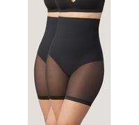 Shapinghose YSABEL MORA, Damen, Gr. XL, schwarz, Obermaterial: 73% Polyamid, 27% Elasthan, figurbetont, Unterhosen, hoch geschnitten, längeres Bein mit Tüll, Anti-Scheuer-Effekt (85195010-XL) schwarz