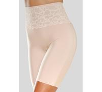 Shapingpants LASCANA, Damen, Gr. 40/42, braun (toffee), Microtouch, Obermaterial: 79% Polyamid, 21% Elasthan, körpernah, Unterhosen, Seamless Long Panty mit femininen Spitzenbund (18191325-40) toffee