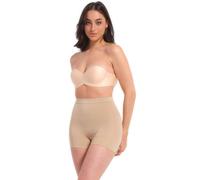Shapingpants MAGIC BODYFASHION "Comfort Short", Damen, Gr. XL, braun (cappuccino), Obermaterial: 92% Polyamid, 8% Elasthan, unifarben, körpernah, Unterhosen, bequeme, nahtlose, formende Shorts (395350