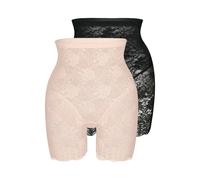 Shapingpants SASSA "Functional Lace", Damen, Gr. 75, schwarz (beige, schwarz), Spitze, Obermaterial: 89% Polyamid, 11% Elasthan, unifarben, körpernah, Unterhosen, mit floraler Spitze, leicht formend,