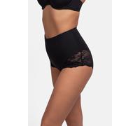 Shapingslip DORINA "Brigitte Eco", Damen, Gr. S, schwarz, Microfaser, Obermaterial: 94% Polyamid, 6% Elasthan, unifarben, körpernah, Unterhosen, Mit floralem Spitzenband am Beinausschnitt (56506042-S)