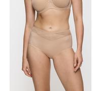 Shapingslip TRIUMPH "True Shape Sensation", Damen, Gr. 38, Jersey, beige (macchiato), Jersey, Obermaterial: 56% Polyamid, 39% Elasthan, 5% Polyester, Unterhosen, Mesh-Einsätze, Stretch-Tüll, Wickel-Op