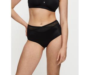 Shapingslip TRIUMPH "True Shape Sensation", Damen, Gr. 38, schwarz, Jersey, Obermaterial: 56% Polyamid, 39% Elasthan, 5% Polyester, Unterhosen, Mesh-Einsätze, Stretch-Tüll, Wickel-Optik (12779151-38)
