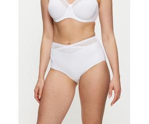 Shapingslip TRIUMPH "True Shape Sensation", Damen, Gr. 38, weiß, Jersey, Obermaterial: 56% Polyamid, 39% Elasthan, 5% Polyester, unifarben, Unterhosen, Mesh-Einsätze, Stretch-Tüll, Wickel-Optik (31409