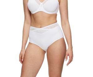 Shapingslip TRIUMPH "True Shape Sensation", Damen, Gr. 48, weiß, Jersey, Obermaterial: 56% Polyamid, 39% Elasthan, 5% Polyester, unifarben, Unterhosen, Mesh-Einsätze, Stretch-Tüll, Wickel-Optik (31409