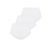 Shapingslip YSABEL MORA, Damen, Gr. L, weiß, Single Jersey, Obermaterial: 90% Baumwolle, 10% Elasthan, körpernah, Unterhosen, Baumwollmix, elastisch, leichter Shape-Effekt, Spitze (29176661-L) weiß