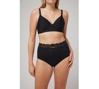 Shapingslip YSABEL MORA, Damen, Gr. XXL, schwarz, Single Jersey, Obermaterial: 90% Baumwolle, 10% Elasthan, körpernah, Unterhosen, Baumwollmix, elastisch, leichter Shape-Effekt, Spitze (86463525-XXL)