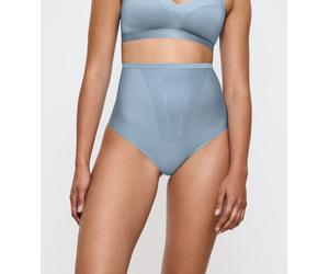 Shapingstring TRIUMPH "Shape Smart", Damen, Gr. L, blau (chambray), Microtouch, Obermaterial: 54% Elasthan, 46% Polyamid, körpernah, Unterhosen, formend, leicht, nahtlos, elastisch, mit Power-Mesh-Zon