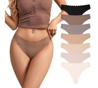SHARICCA Nahtlose Unterwäsche Damen Seamless Strings Tangas für Damen Hipster Slips Sexy Bequem Unterwäsche Thongs Mehrfarbig S-XL(Mehrfarbig-7P01,M)