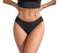 SHARICCA Saugstark Menstruation Bikini Badehose Schwimmen Weich Bequem Perioden Bikinistil Tanga Klassisch Brazilian Nahtlos Slip Damen Badehose(Schwarz-1P01-New XL-N1)
