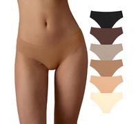 SHARICCA Unterhosen Damen Nahtlose Unterwäsche Seamless Slips Damen Atmungsaktiv Hipster Panties Stretch Schlüpfer Unsichtbar Weich Höschen (Mehrfarbig-6P23, S)