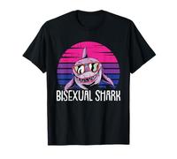 Shark Bisexual Pride Retro Ocean Animal LGBT-Q Proud Ally T-Shirt