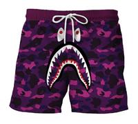 Shark Camo Unisex-Hose, Sporthose, Freizeit-Shorts, Strand-Shorts, Schwimmhose