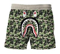 Shark Camo Unisex-Hose, Sporthose, Freizeit-Shorts, Strand-Shorts, Schwimmhose, h, M