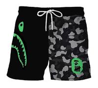Shark Camo Unisex-Hose, Sporthose, Freizeit-Shorts, Strand-Shorts, Schwimmhose, I, L