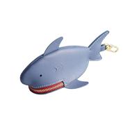Shark Schlüsselanhänger Holder Cute Cosmetic Bag Cartoon Tier Wallet Reißverschluss Storage Case Small Accessories Pouch Coin Storage Bag Headphone Holder Animal Design Bag Quirky Holder