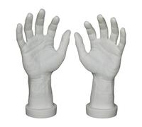 Sharplace 1 Paar Schmuckständer Schaufensterpuppe Hände, Schmuckständerhalter, Schmuckaufbewahrung für Ringe, Uhren, Handschuhe, Schmuckschrank Organisator für Armbänder Foto-Requisiten, Weiß II