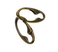 Sharplace 2 Stück Vintage Bronze Oval Karabiner Frühling Karabinerhaken Clip Metall-Schlüsselanhänger Oval Druckknopf Schnalle für Rucksack DIY Machen Handwerk Camping Spring Haken Schlüsselbund