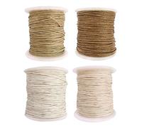 Sharplace 4 Rollen Gewachste Baumwollschnur Wachsband Baumwollkordel 1MM x 80M Gewachste Kordel für Armbänder Schmuckherstellung Halsketten Perlenfaden DIY Handwerk - Farbe 5