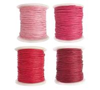 Sharplace 4 Rollen Gewachste Baumwollschnur Wachsband Baumwollkordel 1MM x 80M Gewachste Kordel für Armbänder Schmuckherstellung Halsketten Perlenfaden DIY Handwerk - Farbe 3