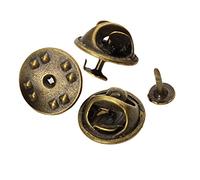 Sharplace 50er Set aus aus Knöpfe Verschlüsse Butterfly Clips für Badge Pin Pins Anstecker Ersatz Nadeln, Antikes Messing