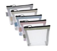 Sharplace 5x Mini Reißverschluss Beutel Toilettenhalter Make -up -Beutel Leichter vielseitiger Lippenstift Kosmetikzubehör Organizer für Wanderschlüssel
