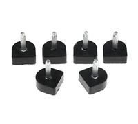 Sharplace 6 / Set Damen High Tips Stiletto Schuhabsatz Reparatur Dübel Zubehör, Schwarz, 14x14mm