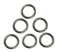 Sharplace 6 Stück Feder-Karabinerhaken Zink-Legierung-Ring Clip Handtasche Schultergurt Schlüsselbund Schlüsselbund Klettern Rucksack DIY Taschenringe Handwerk, Schwarz