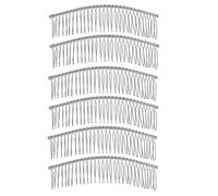 Sharplace 6 Stück Haarkämme Metall Haarclips Kammspangen Bastelzubehör DIY Haarschmuck Klammerverschluss für Damen Brautfrisuren Schmuckherstellung Festliche