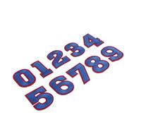 Sharplace Bügelbild Aufbügler Bügeleisen auf Patches Applikation Aufnäher zum Aufbügeln 0-9 Zahlen Muster für t-Shirt and Jeans Kleidung, Blau