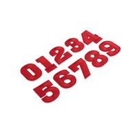 Sharplace Bügelbild Aufbügler Bügeleisen auf Patches Applikation Aufnäher zum Aufbügeln 0-9 Zahlen Muster für t-Shirt and Jeans Kleidung, rot