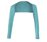 Sharplace Damen Bolero Schulterjäckchen Langarm Jäckchen aus Modal Bolerojacke Hochzeit Festlich Boleroshrug - Hellblau, wie beschrieben