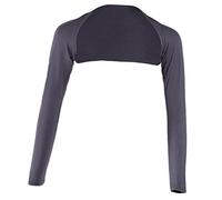 Sharplace Damen Bolero Schulterjäckchen, Jäckchen Modal Festlich Shrug Crop Top Shrug, Winter Strickjacke Cardigan Open Front Shrugs, Festliche Crop Jacke, Bolerojacke für Kleider Casual, Grau