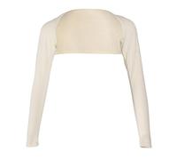 Sharplace Damen Bolero Schulterjäckchen, Jäckchen Modal Festlich Shrug Crop Top Shrug, Winter Strickjacke Cardigan Open Front Shrugs, Festliche Crop Jacke, Bolerojacke für Kleider Casual, Beige