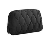 Sharplace Kleine Make-up-Tasche, Make-up-Tasche, multifunktionaler Elektronik-Organizer, Reisetasche für Telefon, Alltagsgegenstände, Reiseutensilien, Schwarz