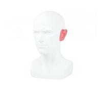 Sharplace Mannequin Kopf Schaufensterpuppe Büste Displayständer Präsentationskopf Halterung mit Weicher Ohrbefestigung Glatte Saubere Oberfläche aus PVC für , Mattweiß-Rosa