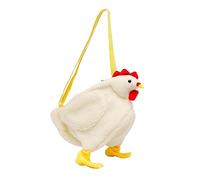 Sharplace Plüsch Hahn Tasche Damen, Plüsch Henne Crossbody Tasche, Niedliche Cartoon Umhängetasche, Modische Plüschtasche mit Hahn Motiv, Hühnchen-Geldbeutel Flauschige Handtasche für Mädchen